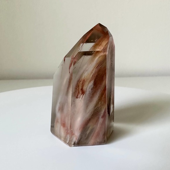 Fire Amphibole Quartz Tower Angel Phantom Point Crystal Natural High Quality - Picture 5 of 7